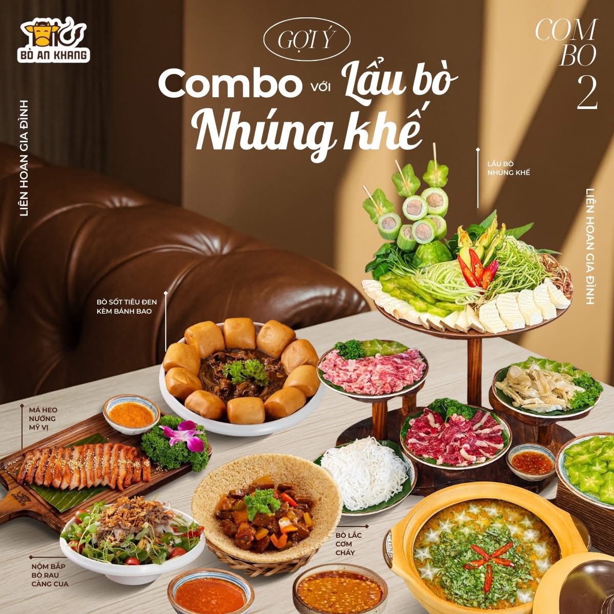 Combo lẩu bò nhúng khế Bò An Khang — nước lẩu vị khế chua thanh